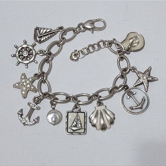 Brighton Ship to Shore nautical sailing charm bracelet Anchor Starfish‎ Seashell - Picture 1 of 8